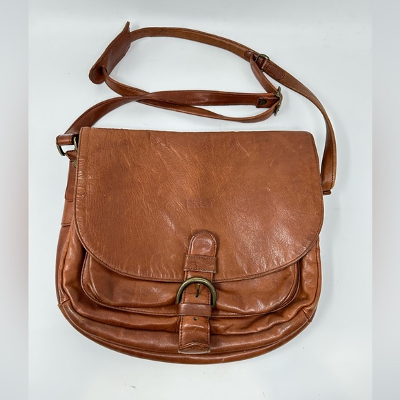 Bree Handbags - Vintage Bree Germany Brown Saddle Leather Crossbody Bag